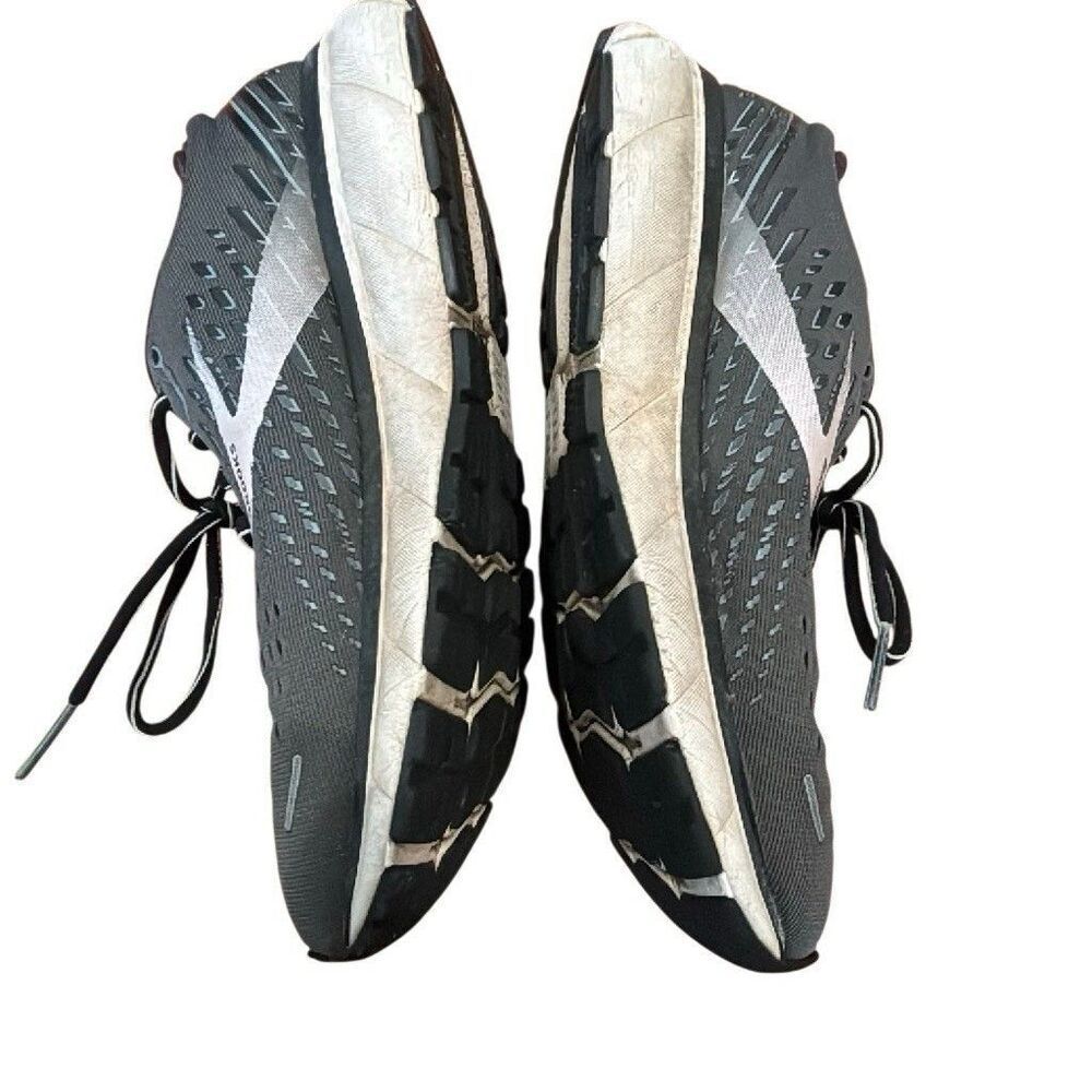 Brooks Ghost Gray/Black Solid Low Top Lace-Up Running Sneakers Mesh Upper size 9 - Picture 5 of 16